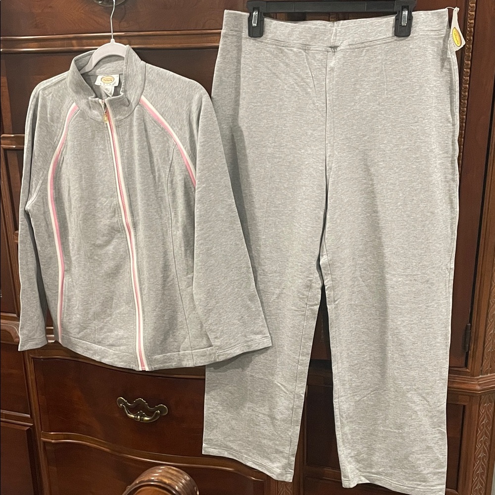 Talbots Gray Pants and Jacket Set